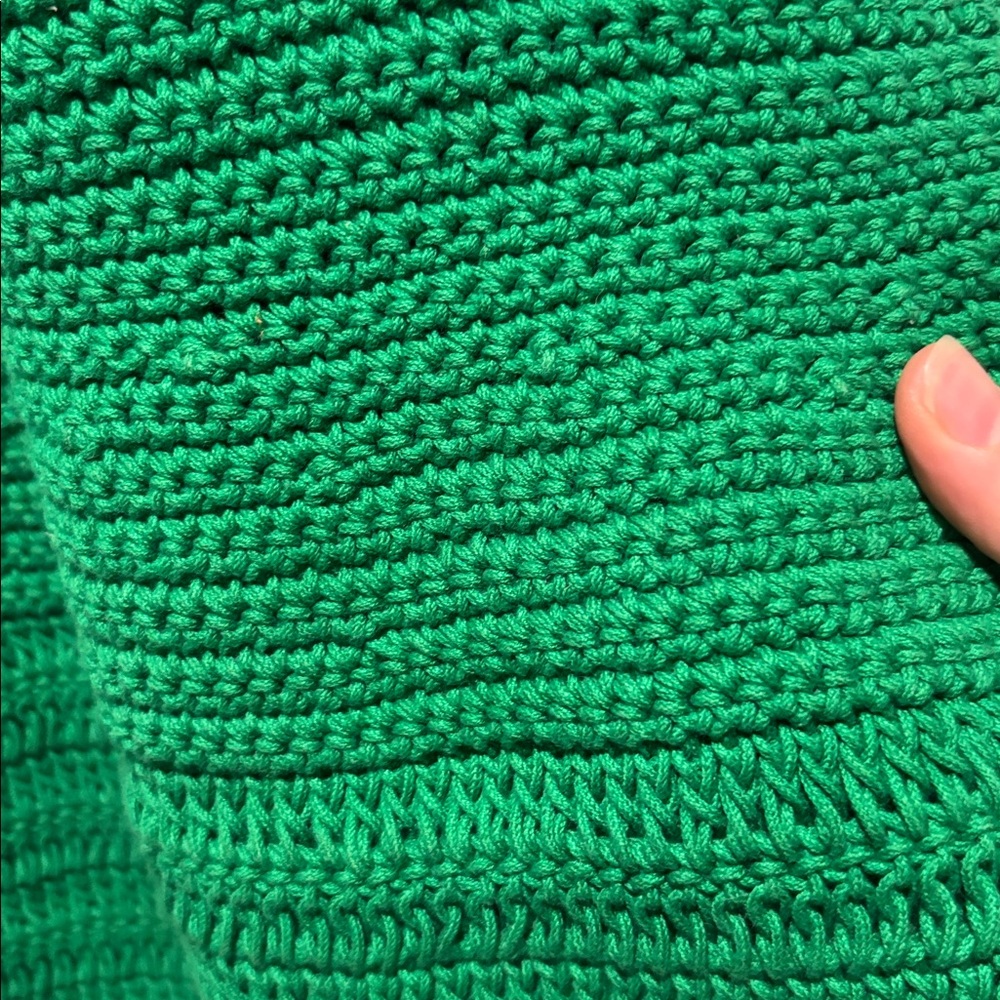 CLARE V Tomate green crochet tote bag - Picture 8 of 9